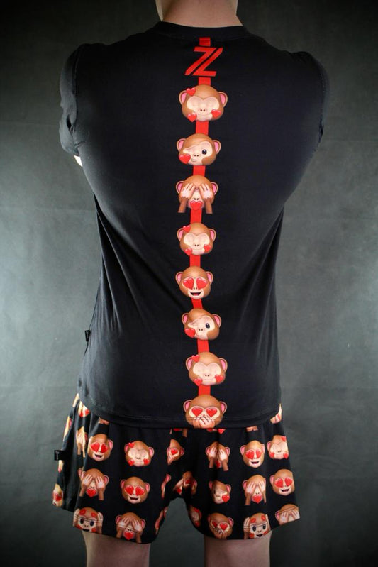 PIJAMA HEARTS MONKEY