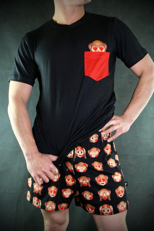 PIJAMA HEARTS MONKEY